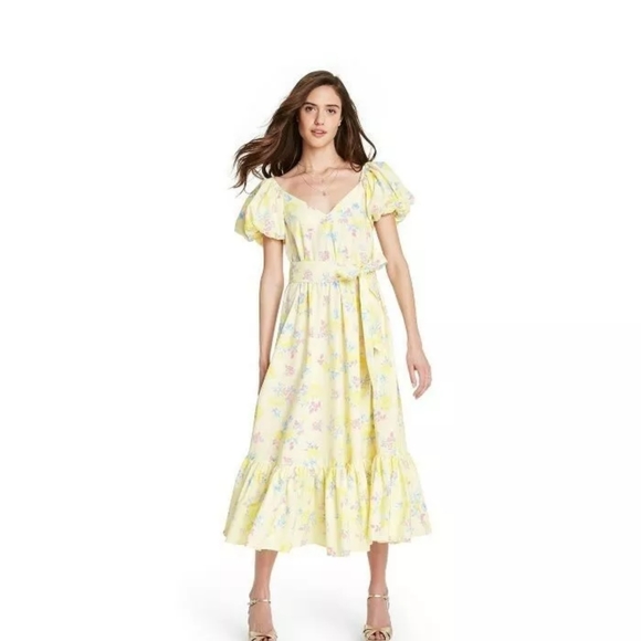 Target yellow dress with flowers Clearance